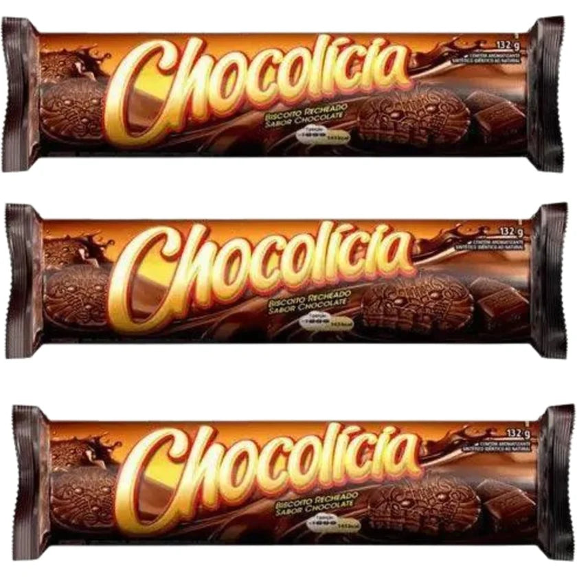 Chocolicia Biscoito Recheado Chocolate (3x132g)